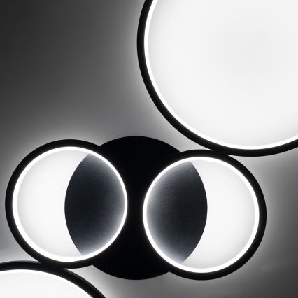 Brilagi - LED Stmívatelné stropní svítidlo RINGO LED/34W/230V 3000-6000K 28x78 cm černá + dálkové ovládání