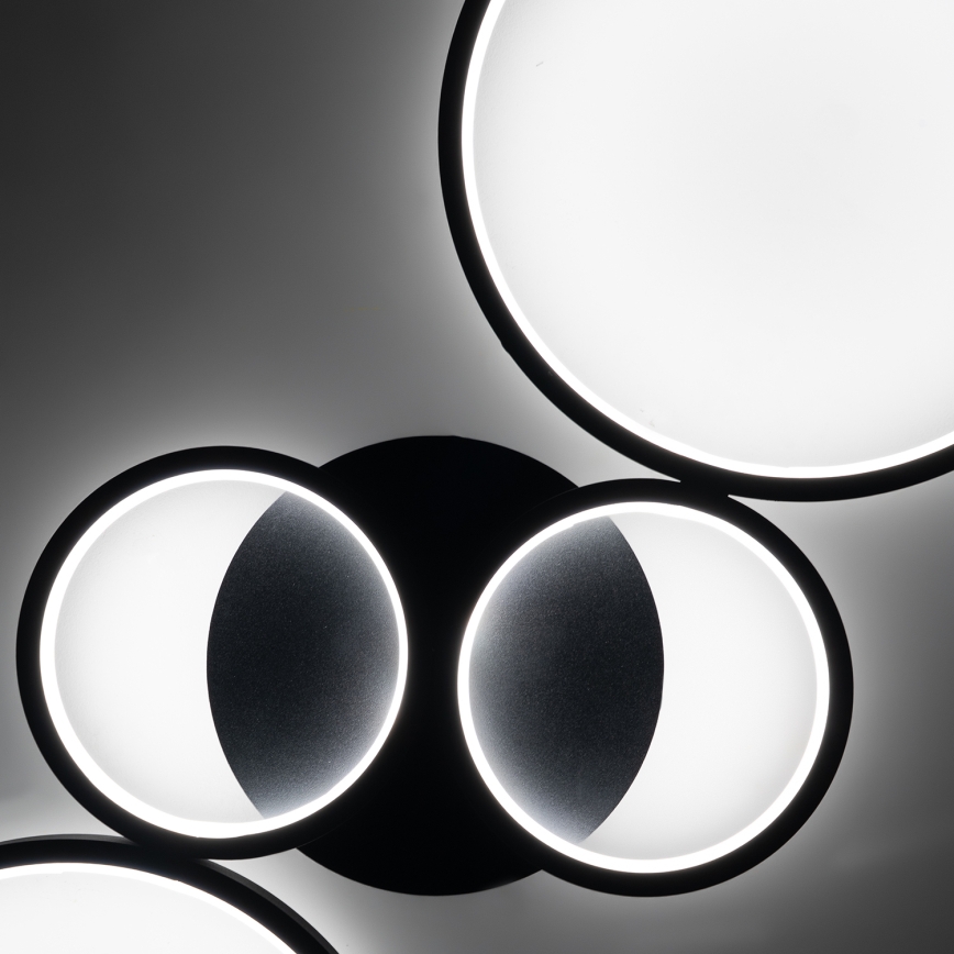Brilagi - LED Stmívatelné stropní svítidlo RINGO LED/34W/230V 3000-6000K 28x78 cm černá + dálkové ovládání