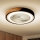 Brilagi - LED Stmívatelné stropní svítidlo s ventilátorem LED/30W/230V 3000-6500K černá/dub + dálkové ovládání