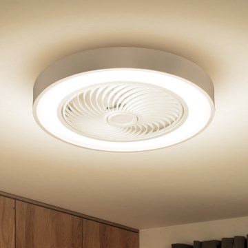 Brilagi - LED Stmívatelné stropní svítidlo s ventilátorem LED/30W/230V 3000-6500K pr. 50 cm bílá + dálkové ovládání