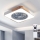 Brilagi - LED Stmívatelné stropní svítidlo s ventilátorem LED/38W/230V 3000-6500K 3000-6500K 50x50 cm bílá/dub + dálkové ovládání