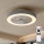 Brilagi - LED Stmívatelné stropní svítidlo s ventilátorem LED/38W/230V 3000-6500K 3000-6500K pr. 50 cm šedá + dálkové ovládání