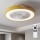 Brilagi - LED Stmívatelné stropní svítidlo s ventilátorem LED/38W/230V 3000-6500K 3000-6500K pr. 50 cm zlatá/dub + dálkové ovládání