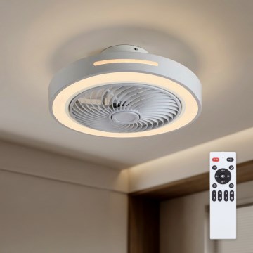 Brilagi - LED Stmívatelné stropní svítidlo s ventilátorem LED/38W/230V 3000-6500K pr. 46 cm bílá + dálkové ovládání