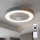 Brilagi - LED Stmívatelné stropní svítidlo s ventilátorem LED/38W/230V 3000-6500K pr. 50 cm šedá/dub + dálkové ovládání