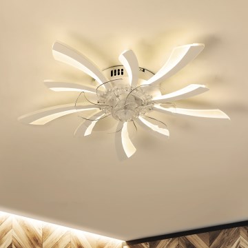 Brilagi - LED Stmívatelné stropní svítidlo s ventilátorem LED/50W/230V 3000-6500K bílá + dálkové ovládání