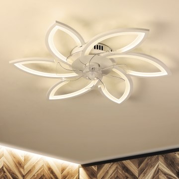 Brilagi - LED Stmívatelné stropní svítidlo s ventilátorem LED/50W/230V 3000-6500K bílá + dálkové ovládání