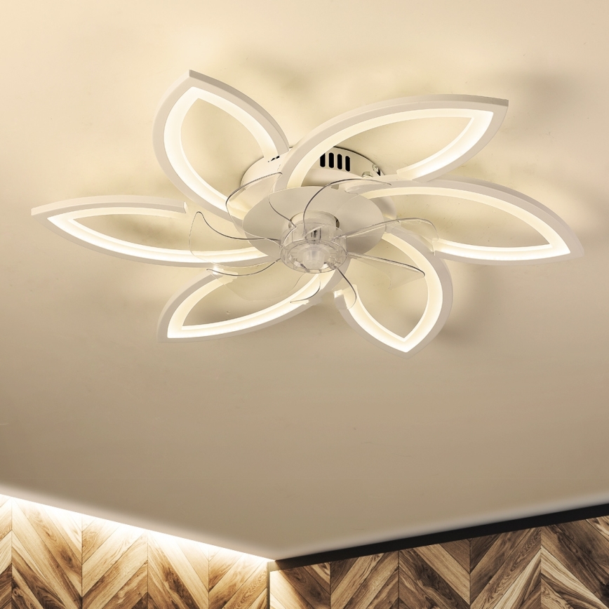 Brilagi - LED Stmívatelné stropní svítidlo s ventilátorem LED/50W/230V 3000-6500K bílá + dálkové ovládání