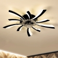 Brilagi - LED Stmívatelné stropní svítidlo s ventilátorem LED/50W/230V 3000-6500K černá + dálkové ovládání