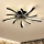 Brilagi - LED Stmívatelné stropní svítidlo s ventilátorem LED/50W/230V 3000-6500K černá + dálkové ovládání