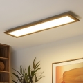 Brilagi - LED Stmívatelné stropní svítidlo SLIMFRAME WOOD LED/58W/230V 124x33,7 cm 3000-6000K hnědá + dálkové ovládání