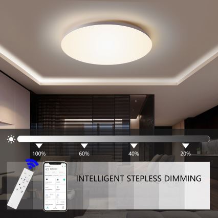 Brilagi - LED Stmívatelné stropní svítidlo SMART LED/24W/230V 2700-6500K Wi-Fi Tuya + dálkové ovládání