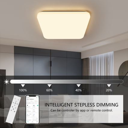 Brilagi - LED Stmívatelné stropní svítidlo SMART LED/28W/230V 2700-6500K Wi-Fi Tuya + dálkové ovládání