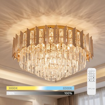 BRILAGI - LED Stmívatelné stropní svítidlo SPECTRA LED/45W/230V 3000-6000K pr. 48 cm zlatá + dálkové ovládání