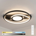 BRILAGI - LED Stmívatelné stropní svítidlo TWIRL LED/38W/230V 3000-6000K černá + dálkové ovládání