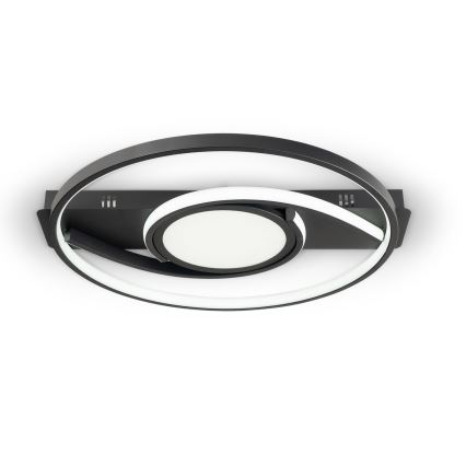 Brilagi - LED Stmívatelné stropní svítidlo TWIRL LED/38W/230V 3000-6000K černá + dálkové ovládání