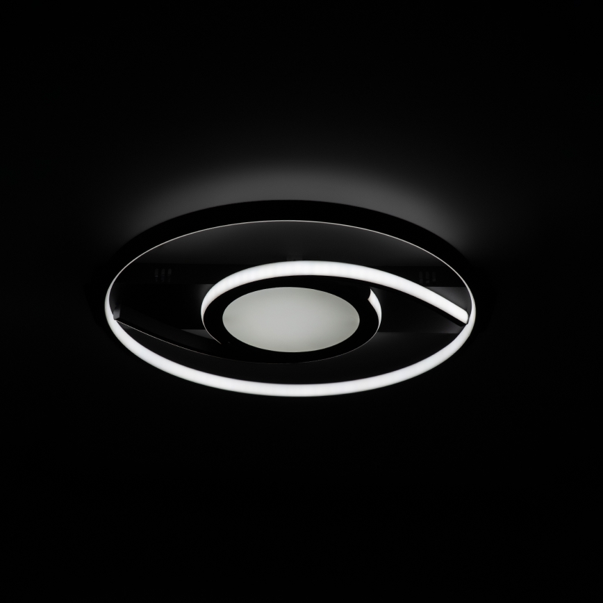 Brilagi - LED Stmívatelné stropní svítidlo TWIRL LED/38W/230V 3000-6000K černá + dálkové ovládání