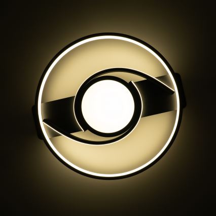 Brilagi - LED Stmívatelné stropní svítidlo TWIRL LED/38W/230V 3000-6000K černá + dálkové ovládání