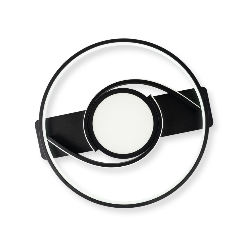 Brilagi - LED Stmívatelné stropní svítidlo TWIRL LED/38W/230V 3000-6000K černá + dálkové ovládání