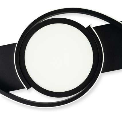 Brilagi - LED Stmívatelné stropní svítidlo TWIRL LED/38W/230V 3000-6000K černá + dálkové ovládání