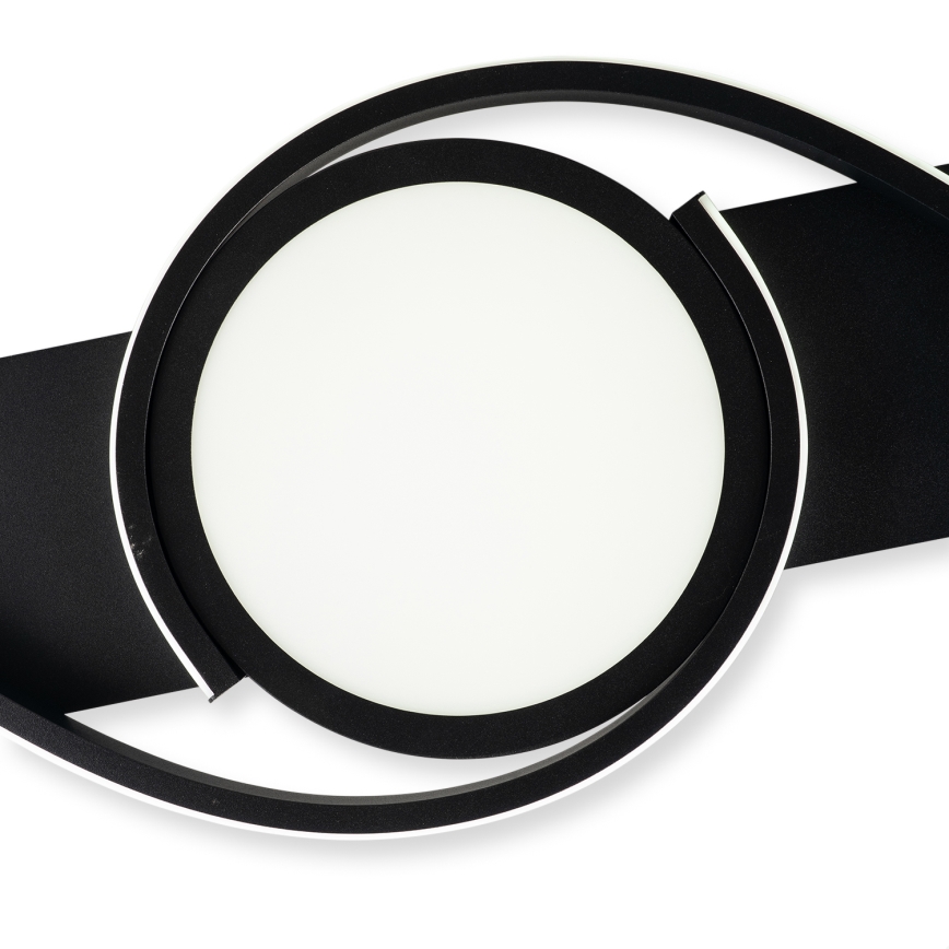 Brilagi - LED Stmívatelné stropní svítidlo TWIRL LED/38W/230V 3000-6000K černá + dálkové ovládání