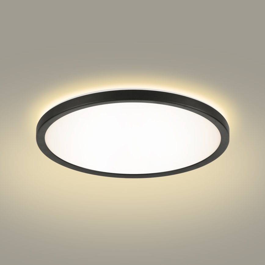 Brilagi - LED Stmívatelné stropní svítidlo ULTRA SLIM LED/18W/230V 2700-6500K pr. 30 cm černá + dálkové ovládání