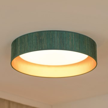 Brilagi - LED Stmívatelné stropní svítidlo VEGAS SHINE LED/24W/230V pr. 45 cm 3000/4000/6500K sláma zelená/zlatá + dálkové ovládání