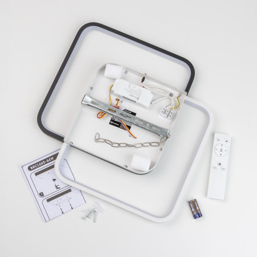 Brilagi - LED Stmívatelné stropní svítidlo VELO XL LED/98W/230V 3000-6500K 61x61 cm + dálkové ovládání