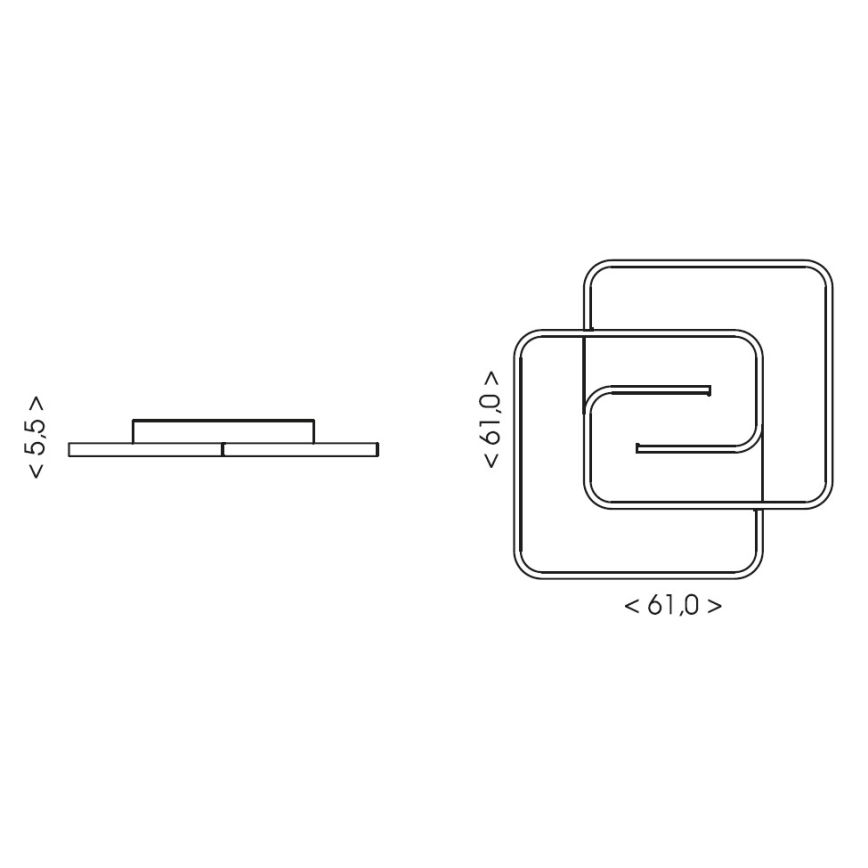Brilagi - LED Stmívatelné stropní svítidlo VELO XL LED/98W/230V 3000-6500K 61x61 cm + dálkové ovládání