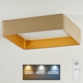 Brilagi - LED Stmívatelné stropní svítidlo VELVET SQUARE LED/24W/230V 43x43 cm 3000/4000/6500K + dálkové ovládání béžová
