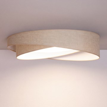 BRILAGI - LED Stmívatelné stropní svítidlo VELVET TWIST LED/36W/230V 3000-6000K pr. 65 cm Wi-Fi Tuya Beacon béžová + dálkové ovládání