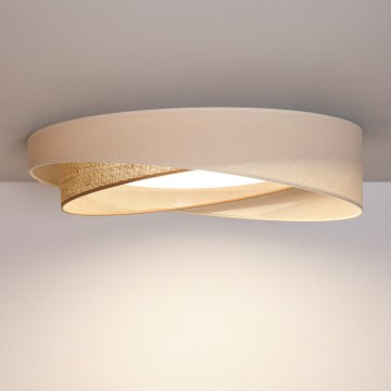 BRILAGI - LED Stmívatelné stropní svítidlo VELVET TWIST LED/36W/230V 3000-6000K pr. 65 cm Wi-Fi Tuya Beacon krémová/béžová + dálkové ovládání