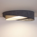 BRILAGI - LED Stmívatelné stropní svítidlo VELVET TWIST LED/36W/230V 3000-6000K pr. 65 cm Wi-Fi Tuya Beacon šedá/krémová + dálkové ovládání