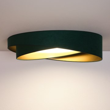 BRILAGI - LED Stmívatelné stropní svítidlo VELVET TWIST LED/36W/230V 3000-6000K pr. 65 cm Wi-Fi Tuya Beacon zelená/zlatá + dálkové ovládání