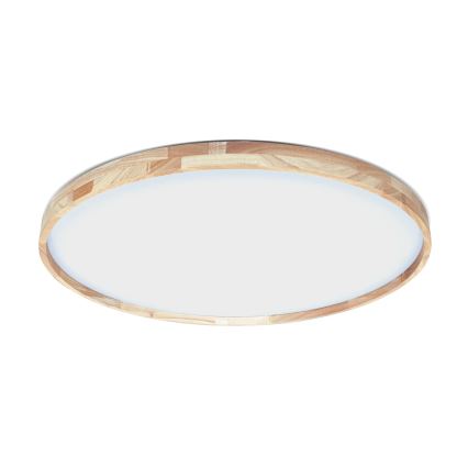Brilagi - LED Stmívatelné stropní svítidlo ALSON LED/72W/230V 3000-6500K dub pr. 78 cm + dálkové ovládání
