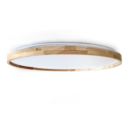 Brilagi - LED Stmívatelné stropní svítidlo ALSON LED/72W/230V 3000-6500K dub pr. 78 cm + dálkové ovládání