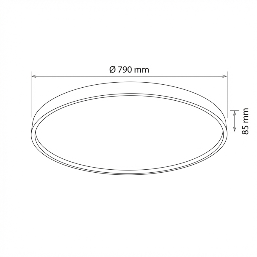 Brilagi - LED Stmívatelné stropní svítidlo ALSON LED/72W/230V 3000-6500K dub pr. 78 cm + dálkové ovládání