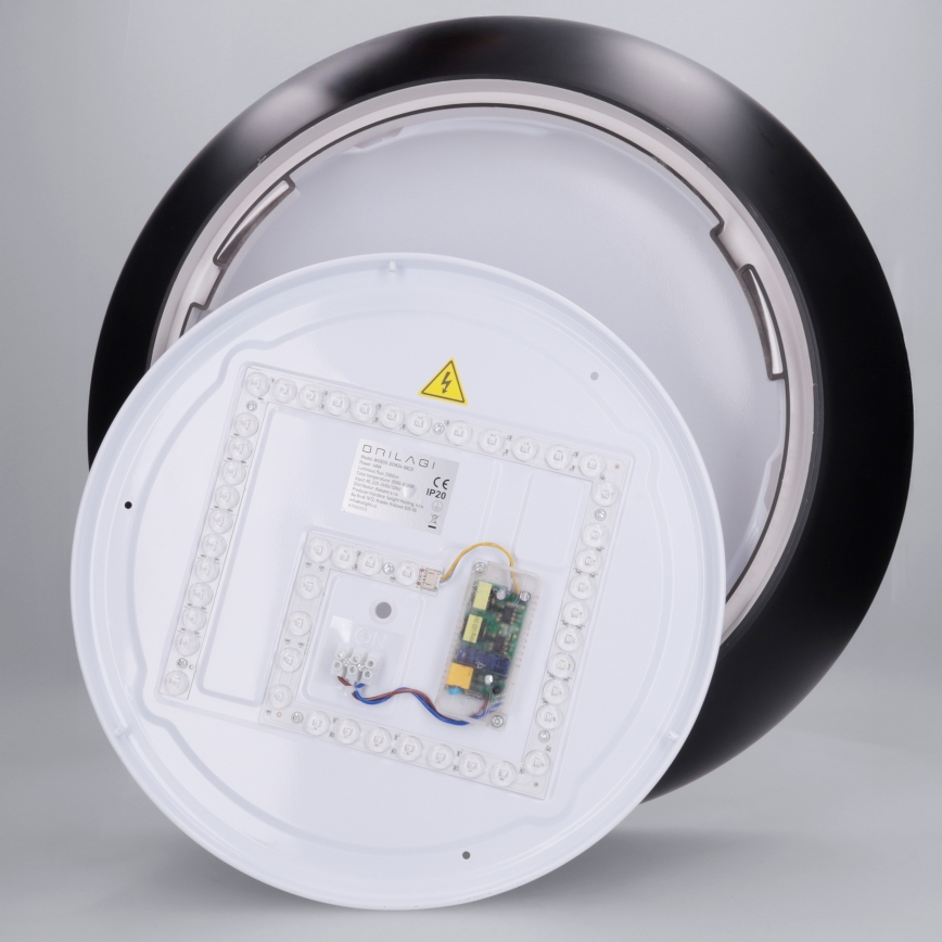 Brilagi - LED Stmívatelné stropní svítidlo ALVA LED/48W/230V 3000-6500K pr. 51 cm černá + dálkové ovládání