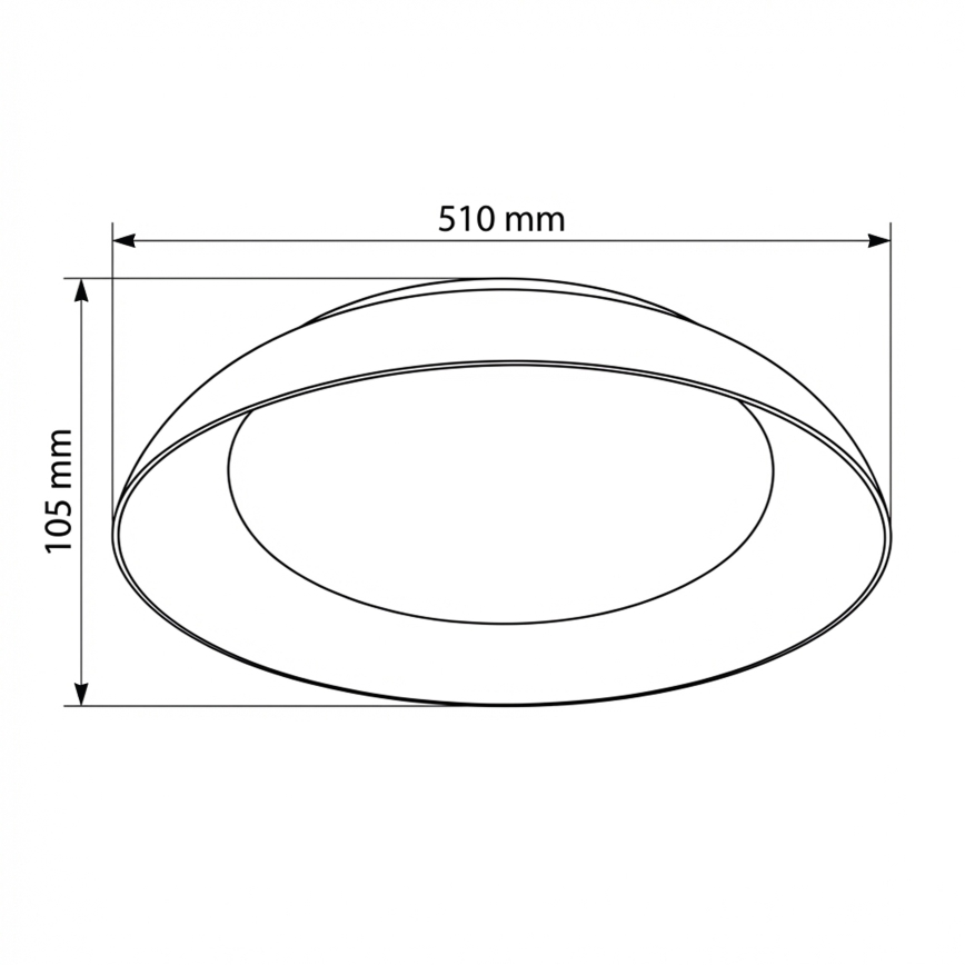 Brilagi - LED Stmívatelné stropní svítidlo ALVA LED/48W/230V 3000-6500K pr. 51 cm černá + dálkové ovládání