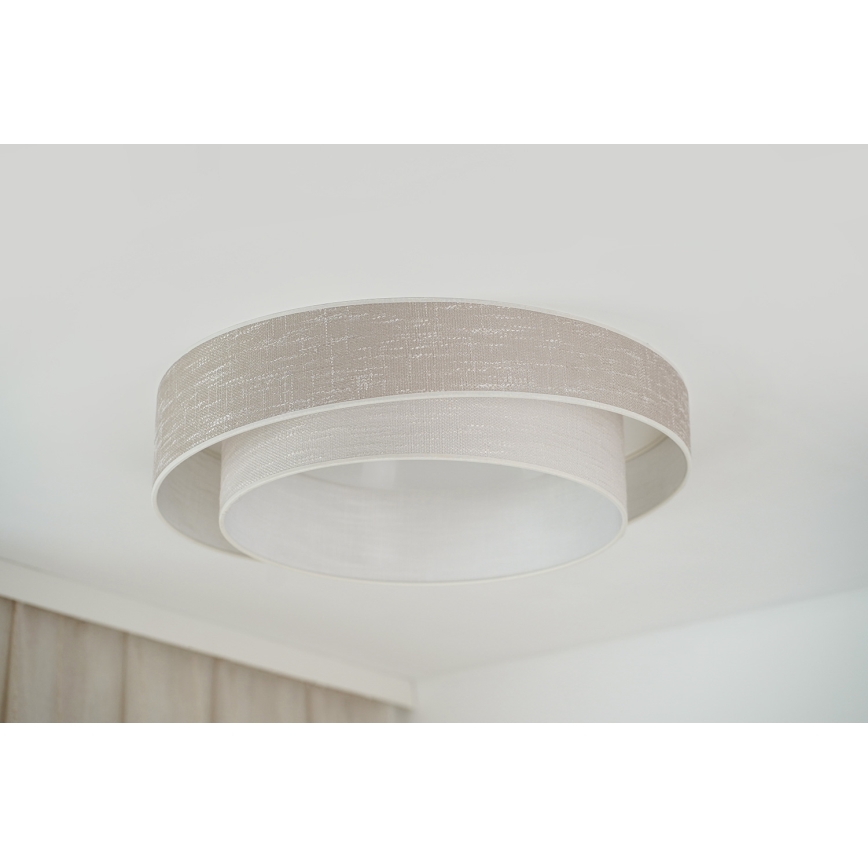 Brilagi - LED Stmívatelné stropní svítidlo DOVER SHINE LED/24W/230V 3000/4000/6500K šedá/krémová + dálkové ovládání
