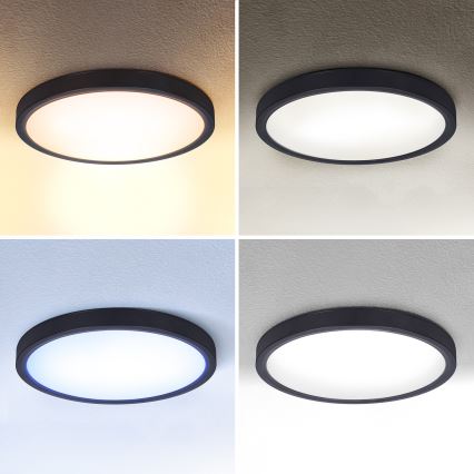 Brilagi - LED Stmívatelné stropní svítidlo ESTELA LED/36W/230V 3000-6500K pr. 30 cm černá + dálkové ovládání