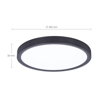 Brilagi - LED Stmívatelné stropní svítidlo ESTELA LED/48W/230V 3000-6500K pr. 40 cm černá + dálkové ovládání