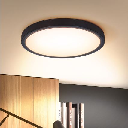 Brilagi - LED Stmívatelné stropní svítidlo ESTELA LED/48W/230V 3000-6500K ø 40 cm černá + dálkové ovládání