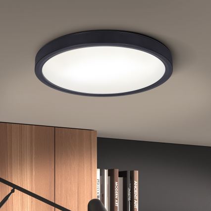 Brilagi - LED Stmívatelné stropní svítidlo ESTELA LED/48W/230V 3000-6500K ø 40 cm černá + dálkové ovládání