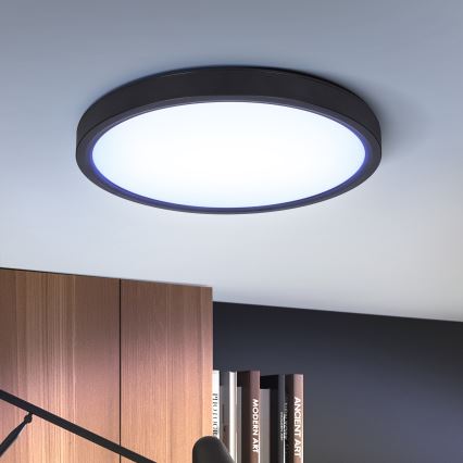 Brilagi - LED Stmívatelné stropní svítidlo ESTELA LED/48W/230V 3000-6500K ø 40 cm černá + dálkové ovládání