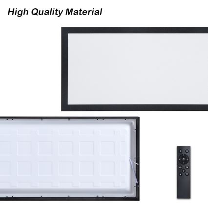 Brilagi - LED Stmívatelné koupelnové stropní svítidlo FRAME SMART LED/30W/230V 30x60 cm 3000-6000K  IP44 černá  + dálkové ovládání