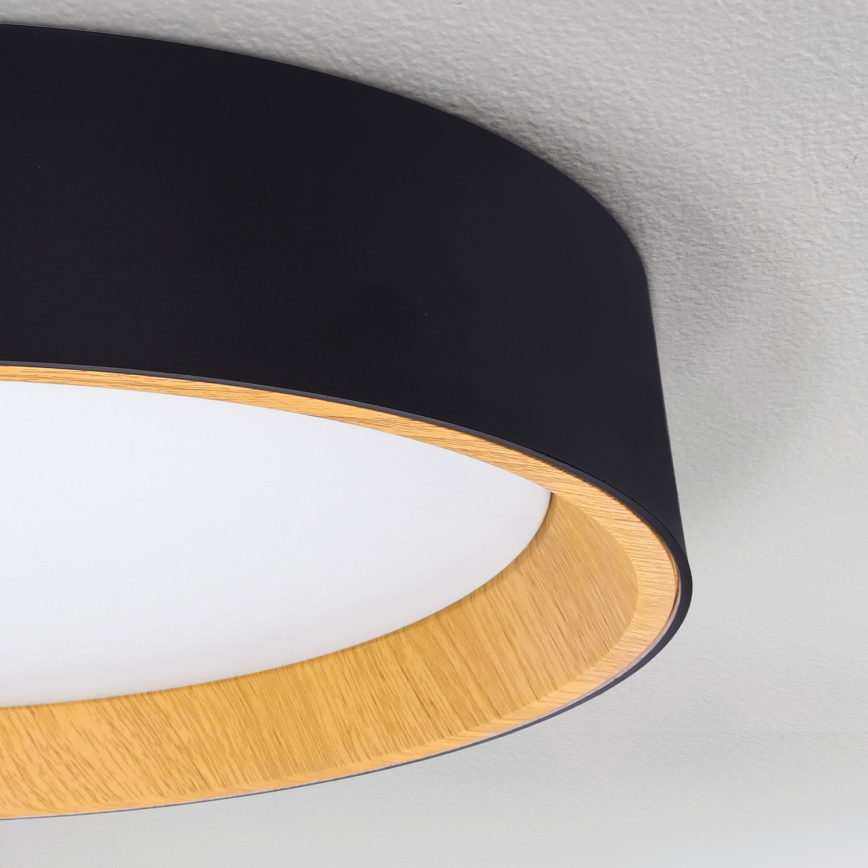 Brilagi - LED Stmívatelné stropní svítidlo LARIOS LED/48W/230V 3000-6500K pr. 39 cm černá + dálkové ovládání
