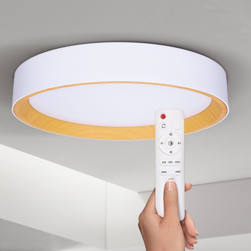 Brilagi - LED Stmívatelné stropní svítidlo LARIOS LED/48W/230V 3000-6500K ø 39 cm bílá + dálkové ovládání