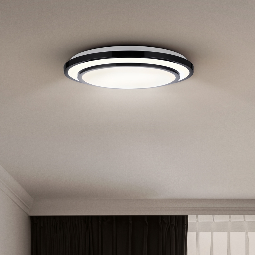 Brilagi - LED Stmívatelné stropní svítidlo LUCIANO LED/48W/230V 3000-6500K pr. 39 cm černá + dálkové ovládání