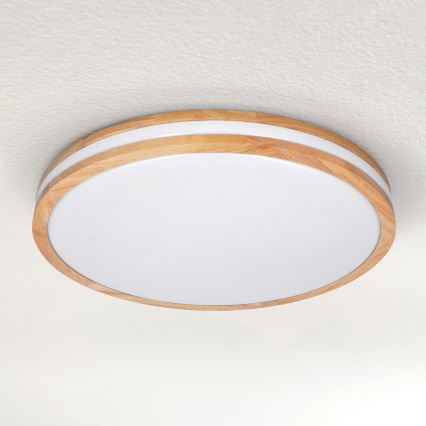 Brilagi - LED Stmívatelné stropní svítidlo MOLINA LED/72W/230V 3000-6500K dub pr. 78 cm + dálkové ovládání